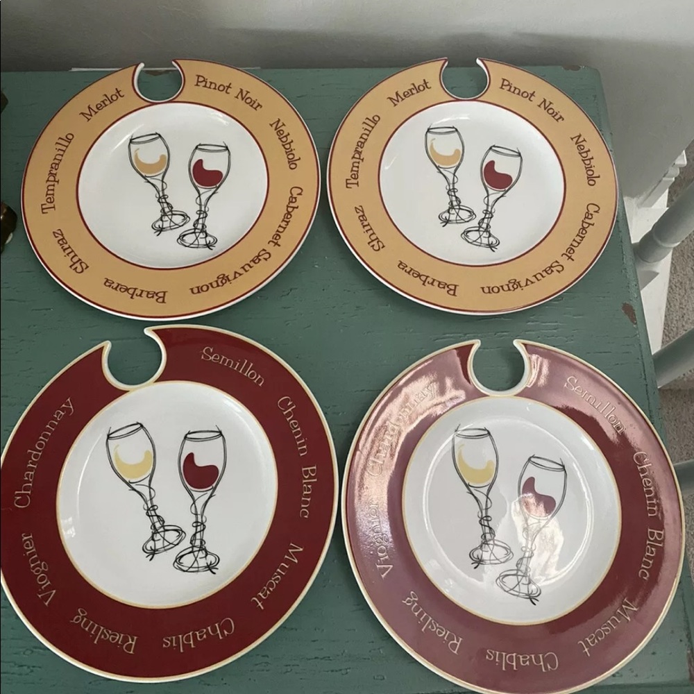 Wine Valley Classics The WinePlate Stemware Glass Holder Party Dishes Plates